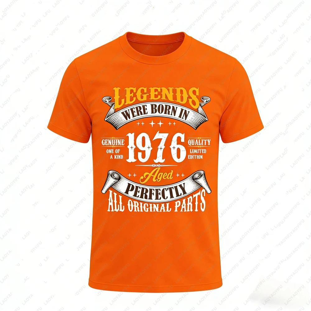 Yangxing2 Geboren in 1976 50 Jaar Geweldig Zijn Vintage 50ste Verjaardag Cadeau T-shirts Dames Casual T-shirt Losse Streetwear T-shirt Top Herenkleding 3XL