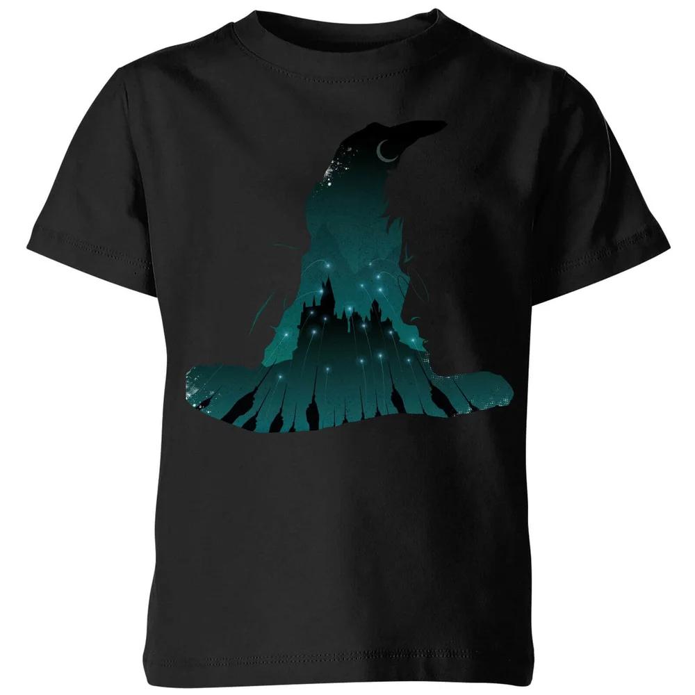 Harry Potter Sorting Hat Silhouette Kids  T-Shirt - Black - 3-4 Years 130