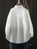 2026 Spring Lace Button Women's Double Layer Cotton Gauze White Shirt - Versatile & Age-Reducing