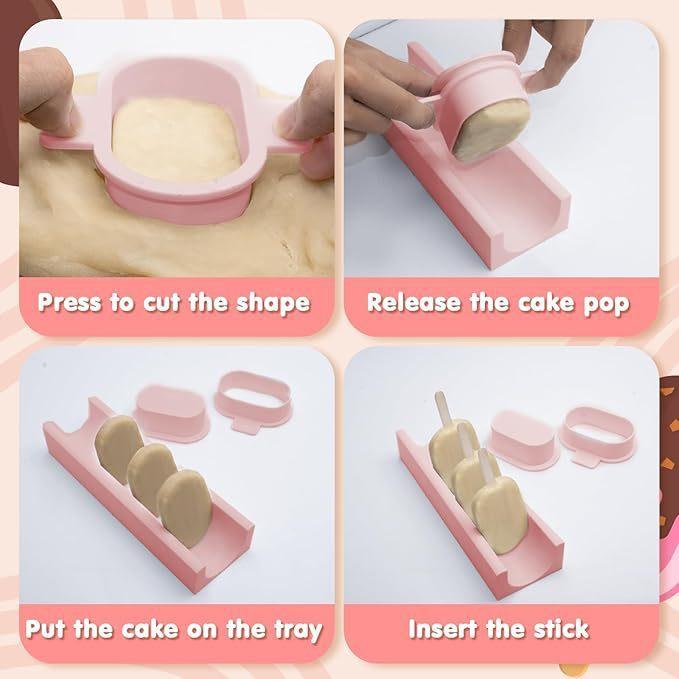 Cake Pop Mold Set With Pla Material For Home Baking And Educational Use