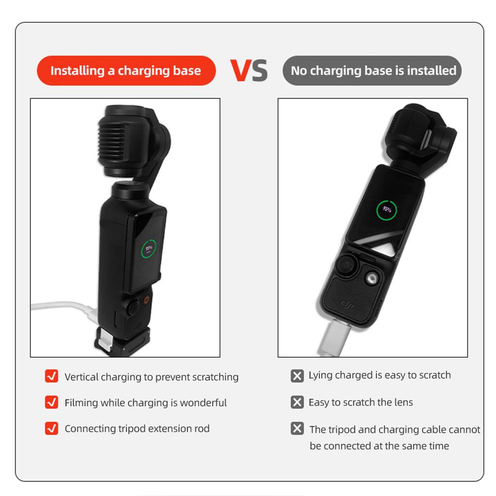 Upright Charging Base Desktop Stand Mount Quick Release Aluminum Alloy 1 4 Inch Screw Hole Magnetic Holding Replacement