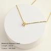 eManco Gold-Plated Stainless Steel Letter Necklace with European & American Pendant