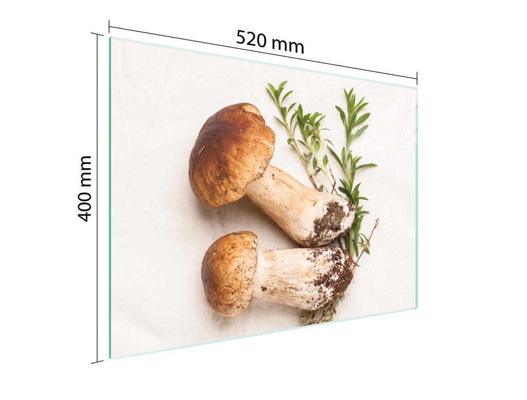 SZKLANA DESKA DO KROJENIA 52x40 GRZYBY