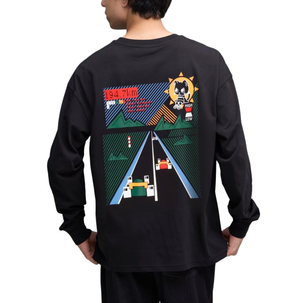 Puma Neko-San Loose Fit Crew Neck Pullover Versatile Long Sleeve T-Shirt Unisex Tops 635050-01