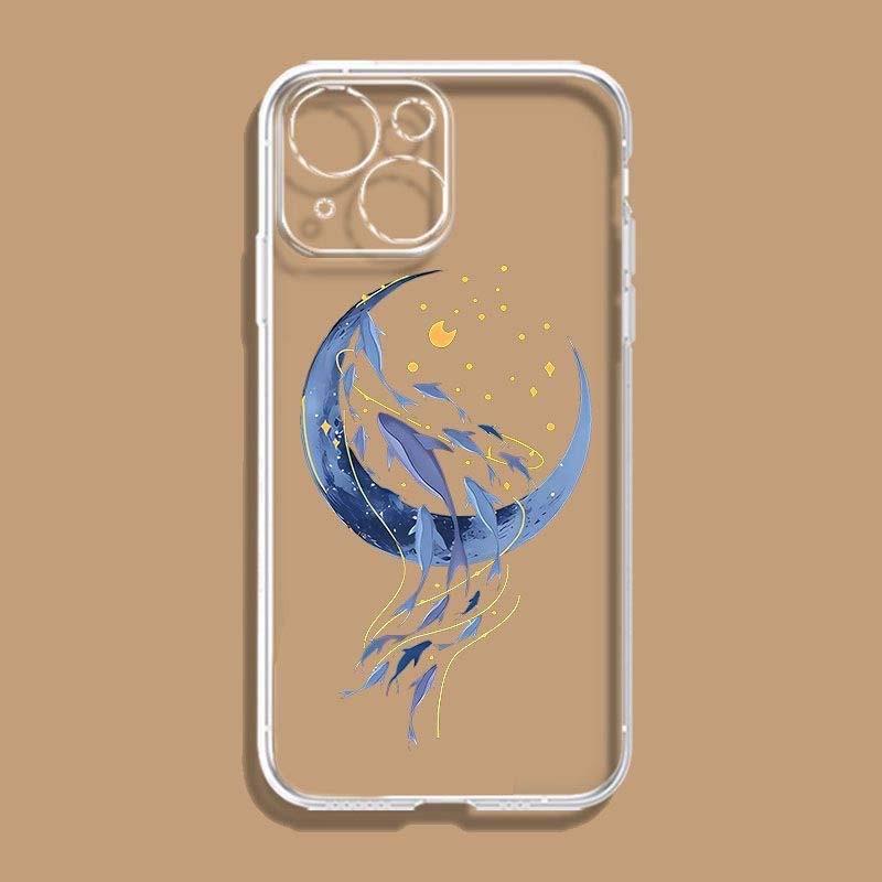 Whale Pattern Transparent Phone Case For Xiaomi Redmi Note 15 13 14 Pro Plus 5G 4G 12 Pro 12S 15C 14C 13C 12C 10C A5 Shell Cover