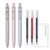 Mitsubishi Pencil Water-Based Ballpoint Pen Uni-ball ZENTO Basic Model UBN-ZS UBR-Z Black Red Blue Body + Refill Loconeco Card (0.7mm)
