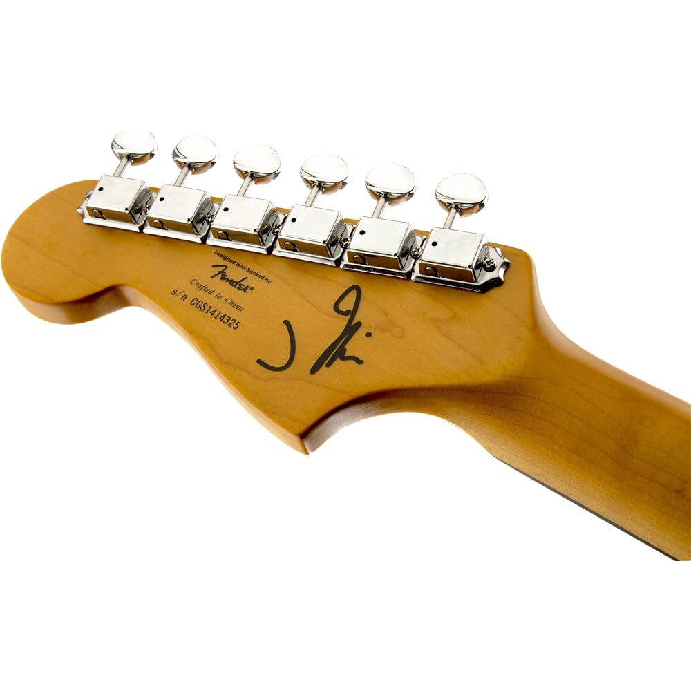 Squier by Fender Electric Guitar J Mascis Jazzmaster®, Laurel Fingerboard, Vintage White with Sof...