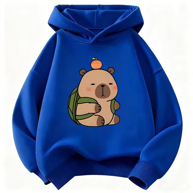 Kawaii Capybara Kids Hoodie: Cute Spring Sweatshirt for Boys & Girls