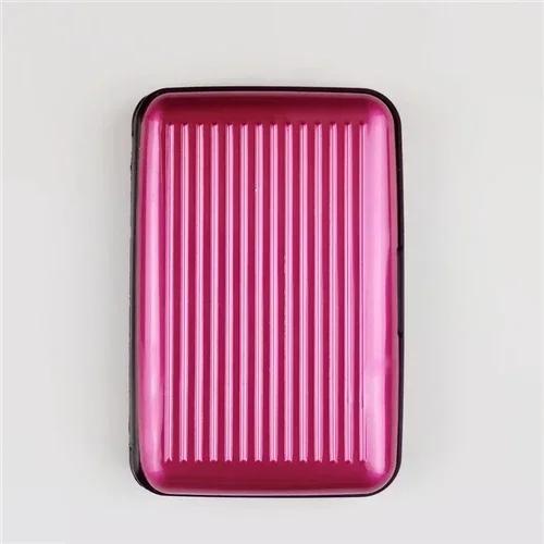 1Pc Men Aluminum Bank Card Holder Blocking Hard Case Wallet Solid Credit Card Anti-RFID Scanning Protect Card Holder Dropship