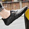 Mode Herrenschuhe Slipper Britischer Stil Herren Freizeitschuhe atmungsaktiv Echtes Leder Herrenschuhe Loch Outdoor-Schuhe Zapatos Hombre