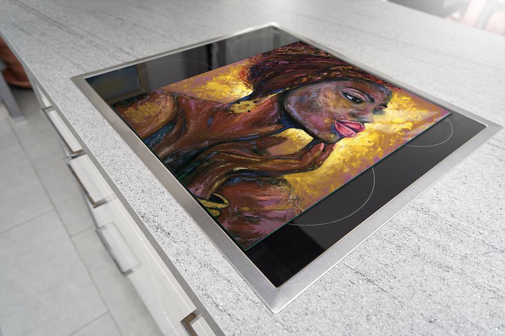 GLAS-SCHNEIDEBRETT 45x52 FRAU