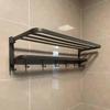 Folding Space Aluminum Adhesive Bath Towel Rack