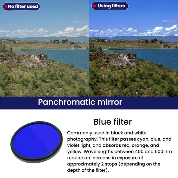 JSR מצלמת DSLR פילטר צבע עגול פילטרים דיגיטליים למצלמה