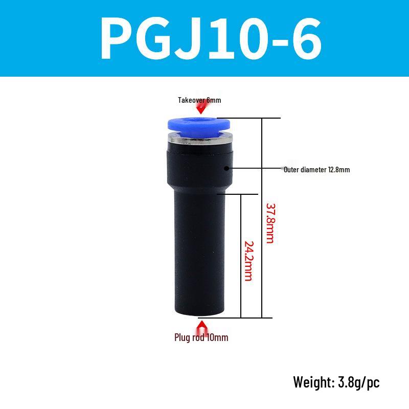 Elbow Pipe Plug Reducer Bush PGJ6-4 8-6 12-6 16-10 Blue-Black-White Male-Female