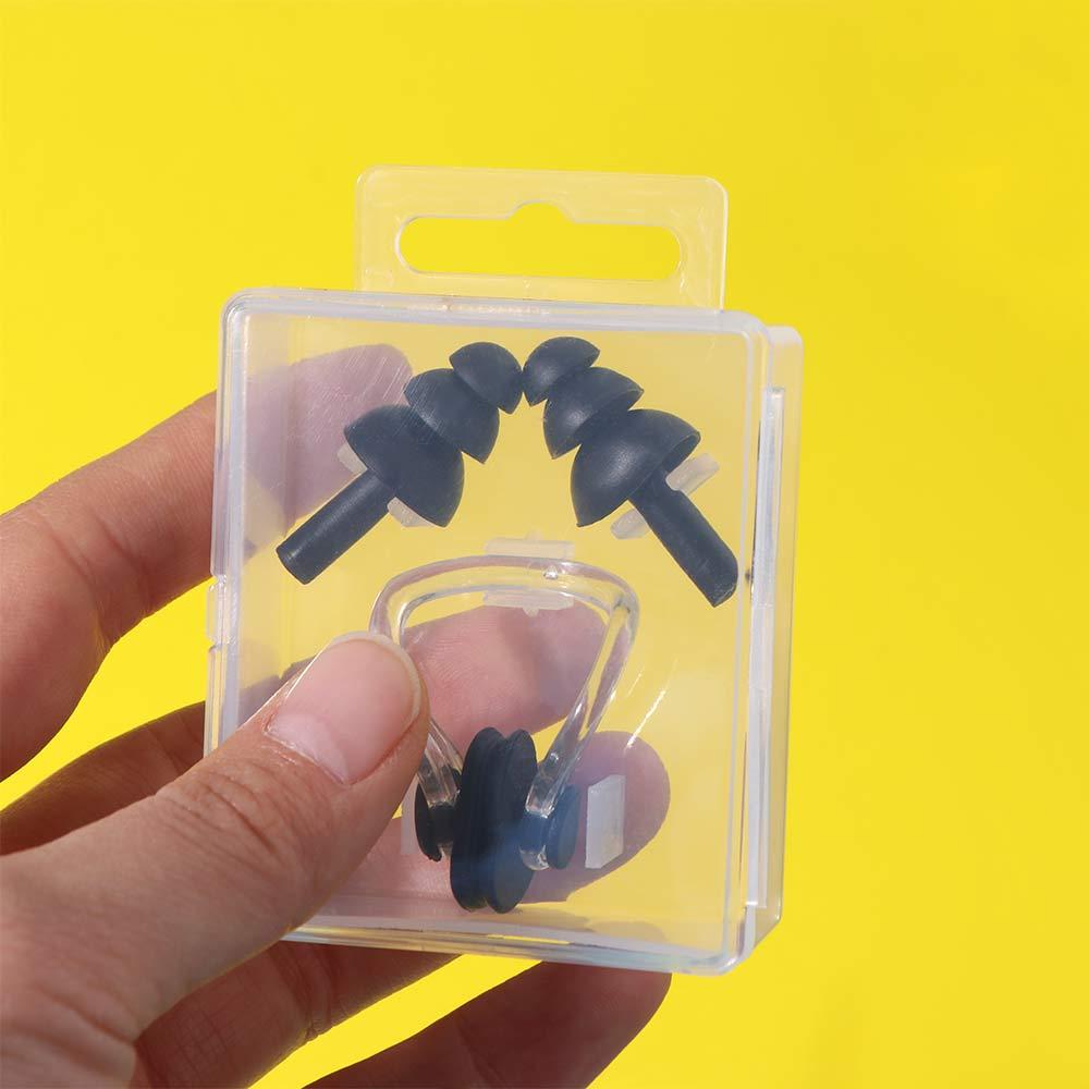Anti-water Swimming Earplug Nose Clip Soft Nose Protector Clip Silicone Noise Earplug Water