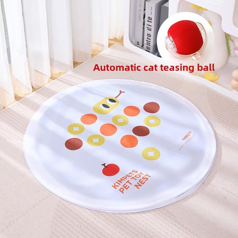 Cat Hunting Net Cat Toy - A Self-amusement Device for Relieving Boredom. Automatic Cat Ball Toy for Pets. Foldable. With balls