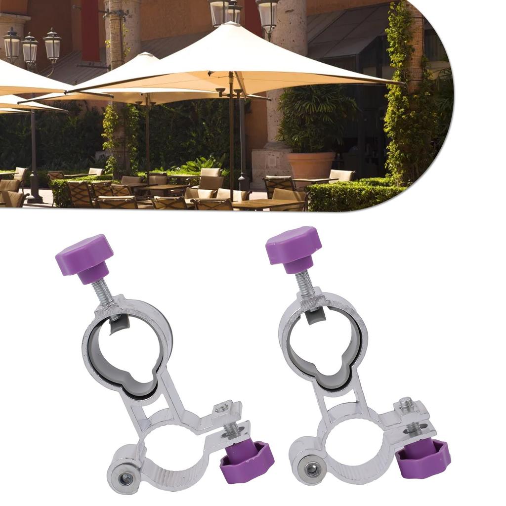 2 Pcs Umbrella Stand 25mm Hole Aluminum Alloy Adjustable