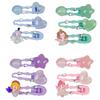 3Pcs Colorful Childrens Hairpins Resin Metal Baby Hair Accessories Soft Grip Clip for Fine Hair Daily Use
