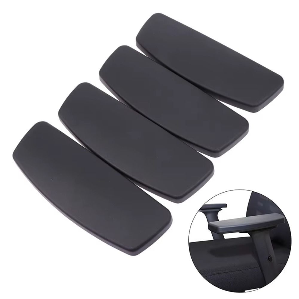 1Pair Fixed/Sliding Mount Desk Chair Arm Pads with Mounting Hole Gaming Chair Armrest  Spare Parts