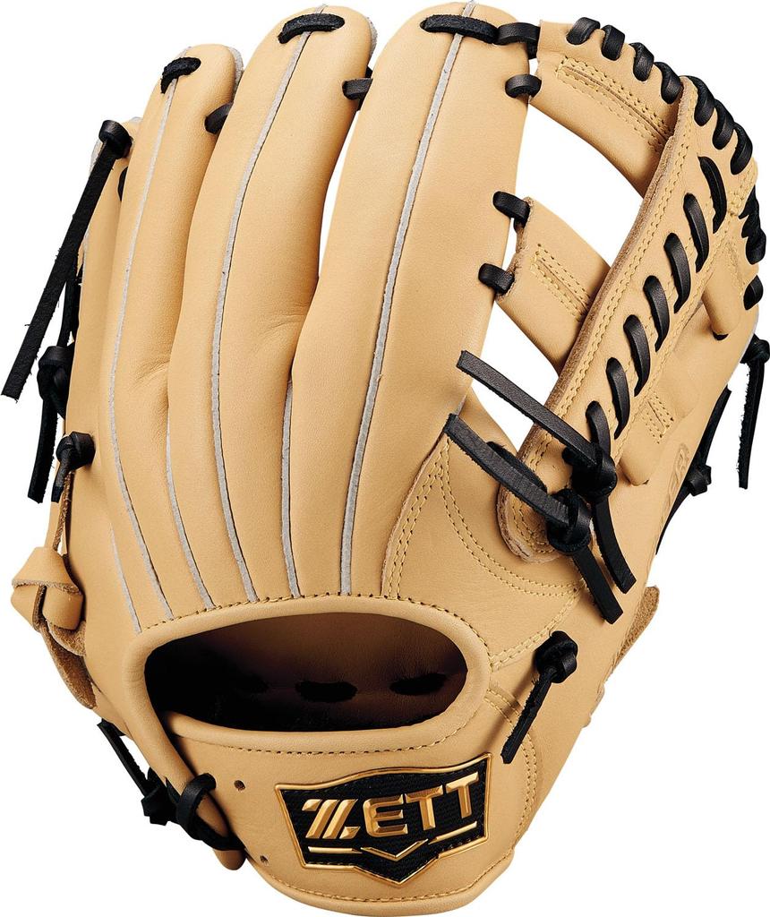 ZETT Soft Steer Baseball Pastel Brown X Black Size 4 Glove, All-Around, Left-Handed Throw, (3219), (BRGB35520F)