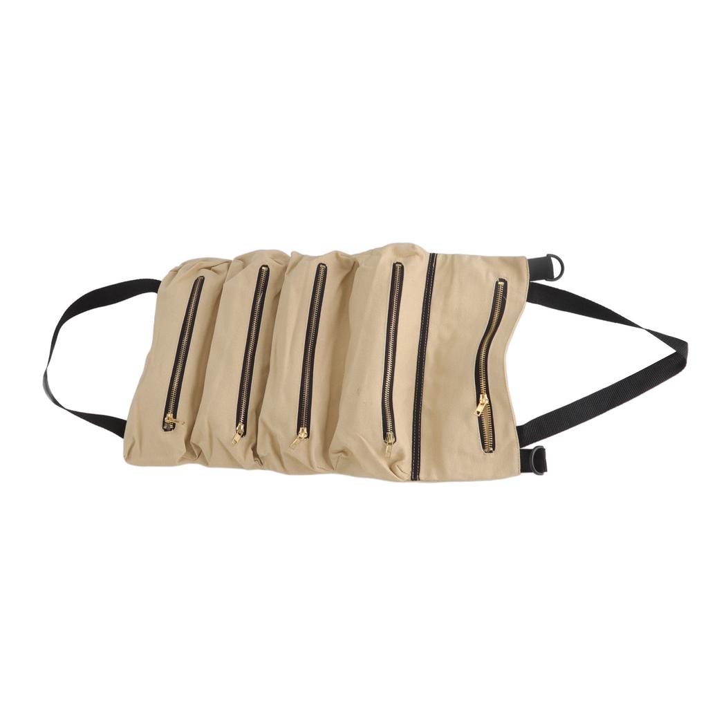 Auto Rücksitz Werkzeugaufbewahrungstasche Canvas Garten Faltbar Aufrollbar Werkzeugtasche für Zangen Schraubenschlüssel