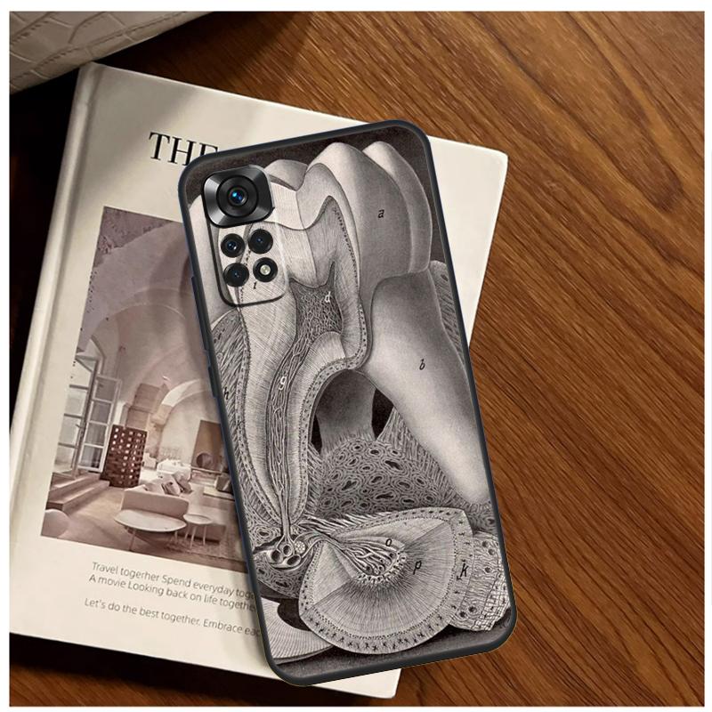 Human Tooth Anatomy Case For Xiaomi Redmi Note 13 11 10 9 8 12 Pro Plus 12S 11S 10S 9S 10A 9C 10C 12C 13C Funda