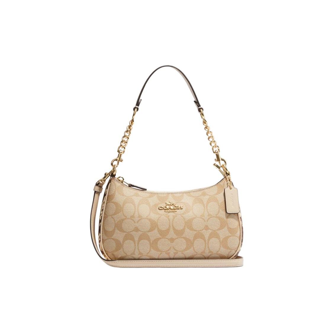

Coach Teri 25 Classic Monogram Print PVC Shoulder Bag Women shoulder bag Beige CC323-IMOT4 Basic Set (Bag+Dust Bag)