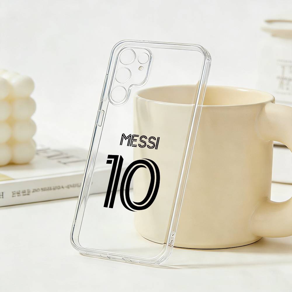 

Messi 10 Soccer Phone Case For Samsung S25,S24,S21,S22,S23,S30,Ultra,Plus,5G,Transparent Cover Samsung S25ULTRA