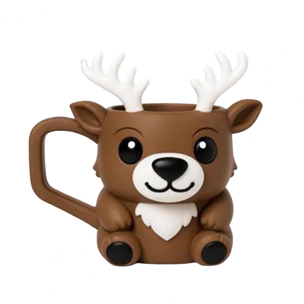 Christmas Deer Ice Cream Pint Holder with Spoon Cute Animal Cooler Sleeve Leak Proof Popsicle Cozy Beer Can Holder