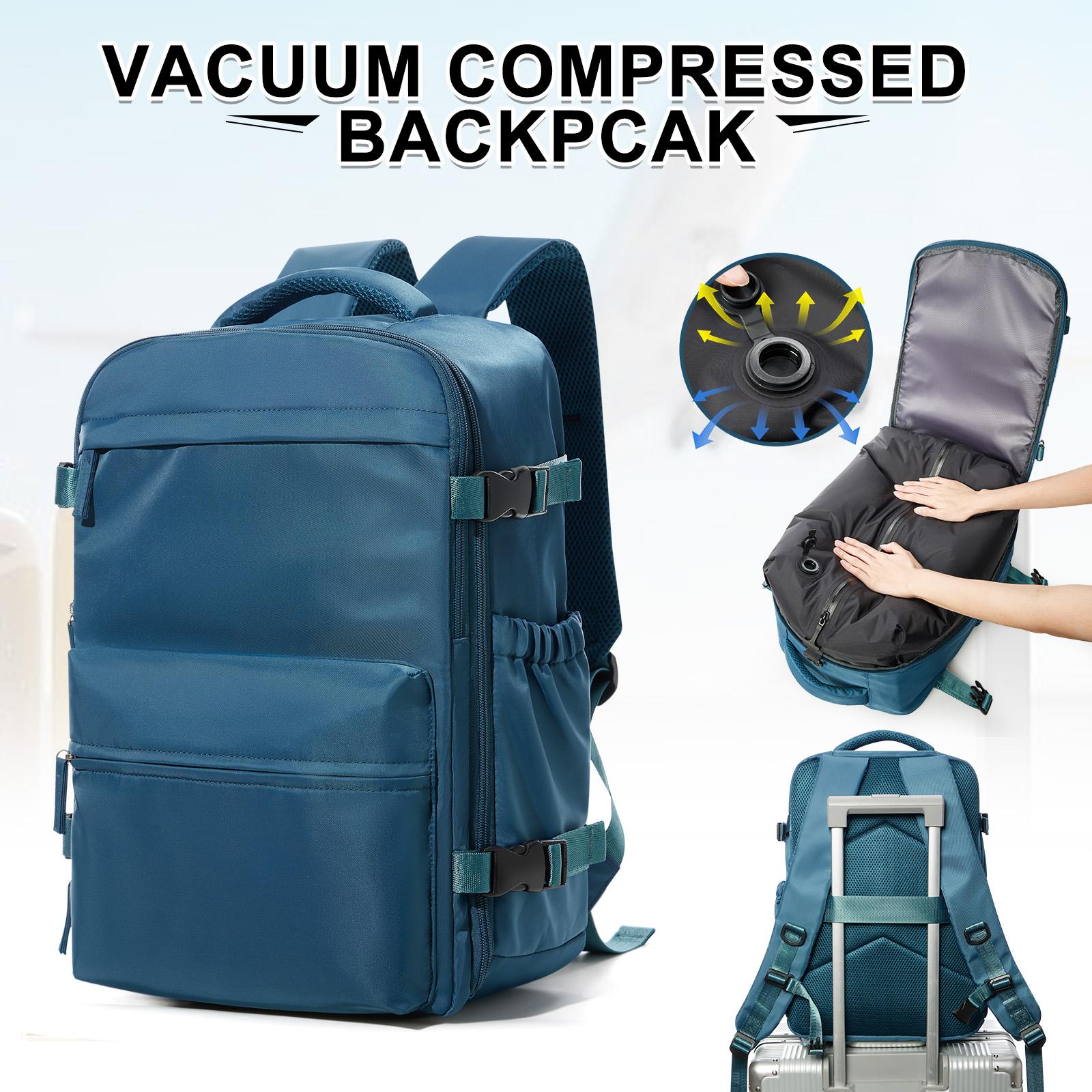 Мужской Женский Дорожный Рюкзак для Ноутбука вакуумная компрессия Рюкзак Бизнес Большой Вместимости Школьный Рюкзак Расширяемый 30л Рюкзак для Активного Отдыха