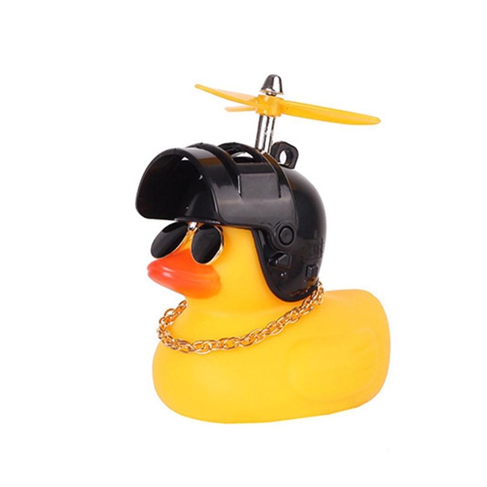 Motor Accessories Little Yellow Duck With Helmet For Bike Lights Auto Car Accessories Duck In The Car Car Interior Decoration Ca