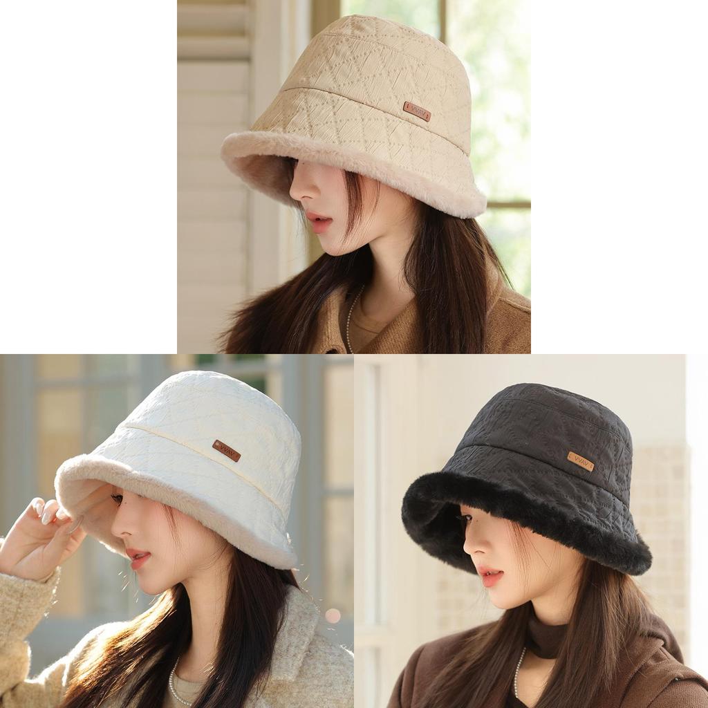 Fisherman Hat For Women Thick Plush Waterproof Winter Casual Sun Hat