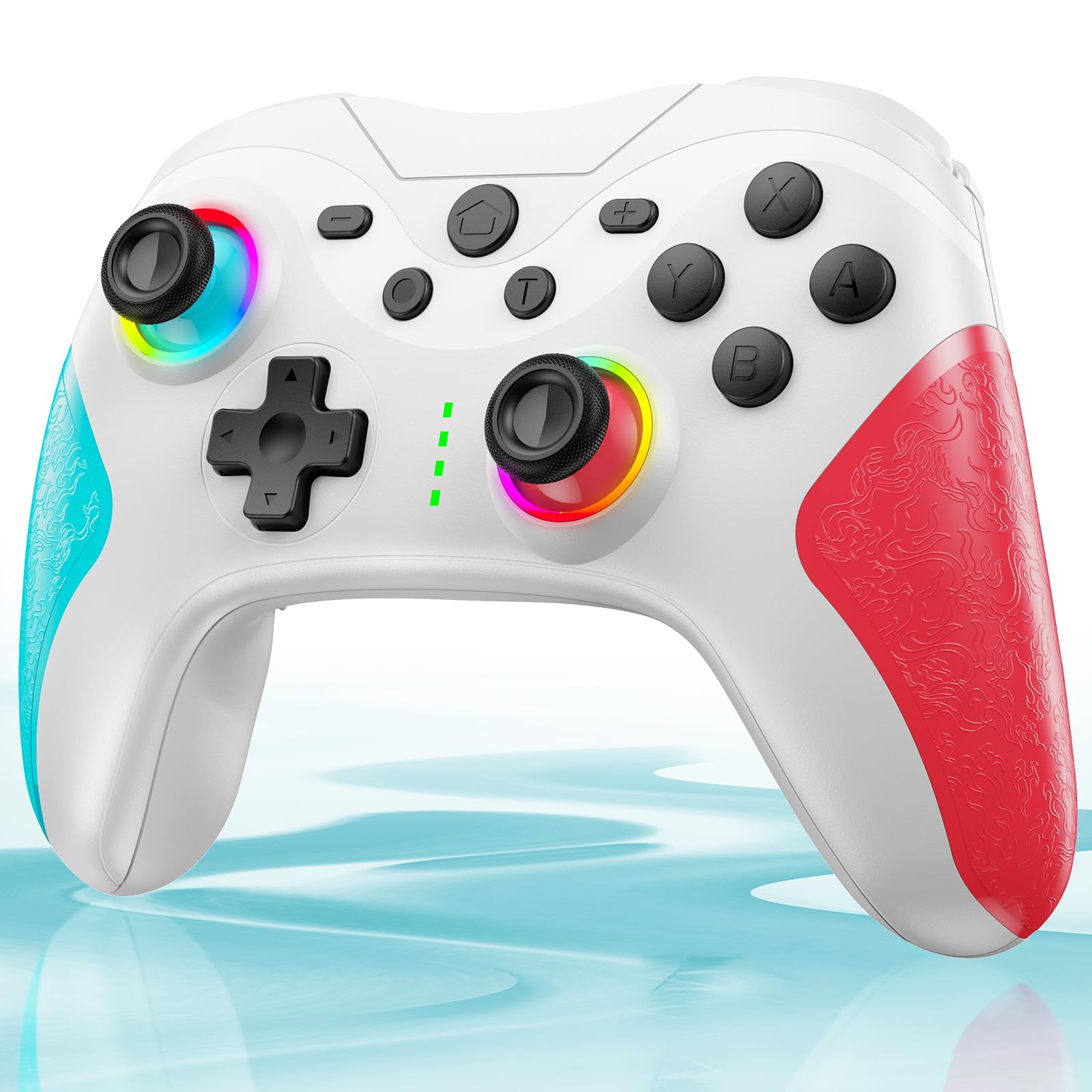 

Switch Turbo 20 Hours of Continuous 1000mAh Macro Back RGB Bluetooth Wireless Gyro HD Pro Compatible with and Includes Japanese Instruction Manual білий