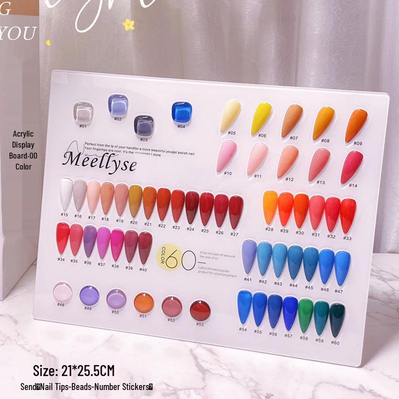 Nail Art Color Chart Display Board - Available In 60, 80, 96, 120, 160, 200, or 240 Colors