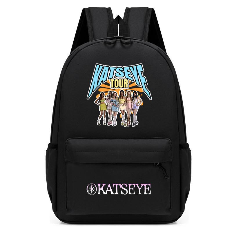 60123-16 Kids Student Unisex KATSEYE Printed Backpack School Waterproof Casual Bag