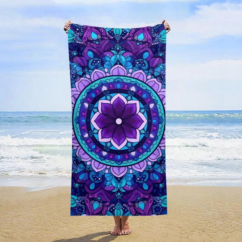 Europe, America, India, Mandala Beach Towels, Popular Microfiber Bath Towels