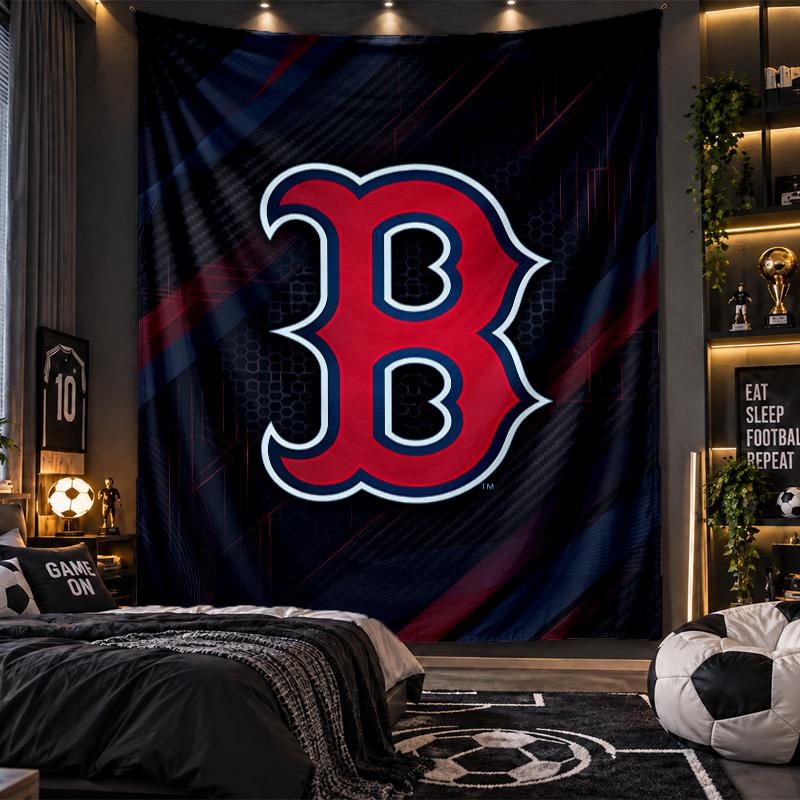 Wall Hanging Tapestry Boston Red Sox Print Cloth for Living Room Bedroom Home Decor