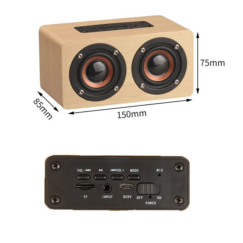 Wireless Bluetooth Soundbar Wooden Computer Speaker Portable HiFi Stereo Music Surround Music Player for iPhone Sumsung Xiaomi