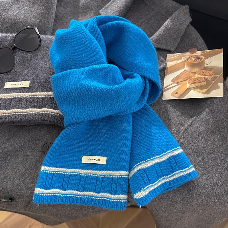 Winter Luxury Design Women Warm Knitted  Wool Scarf Solid Thicken Shawl Soft Cashmere Scarves Pashmina Neckerchief Blanket