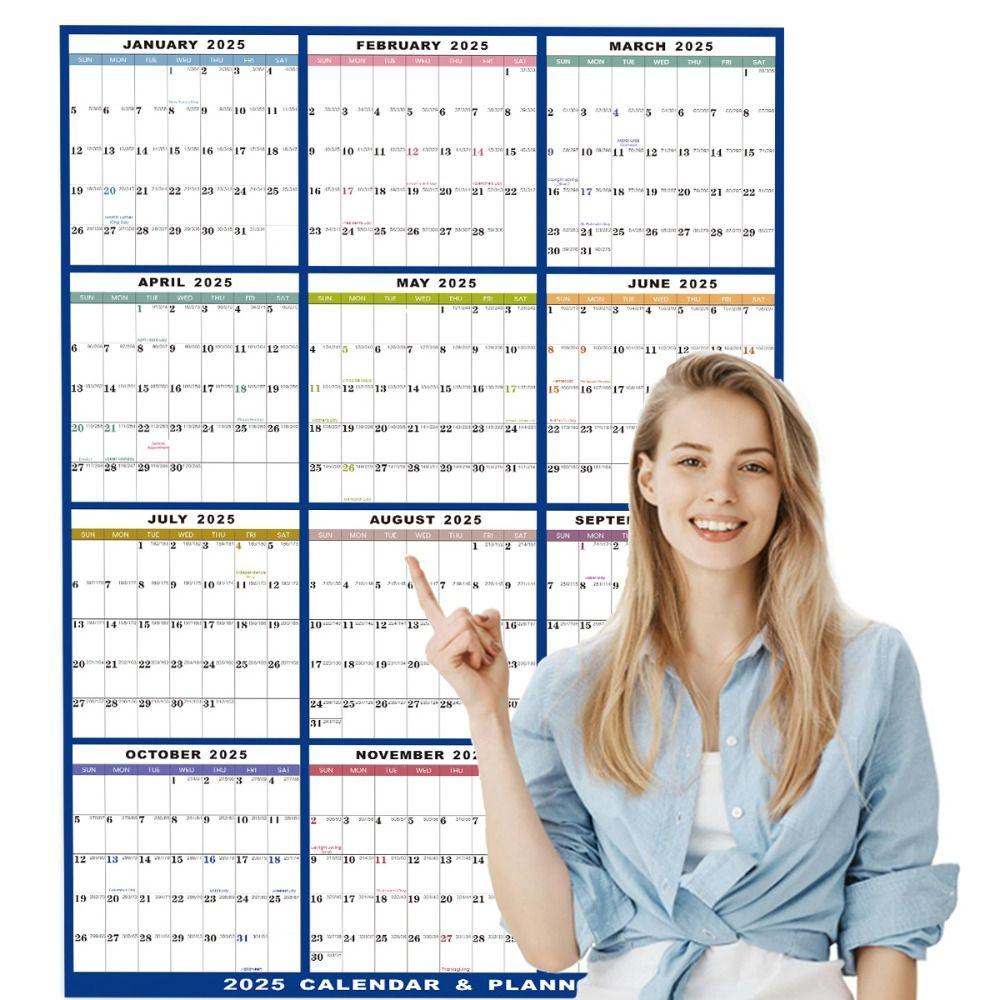Hanging Planning Wall Calendar Double-sided Planner Digital Schedules  Home Office