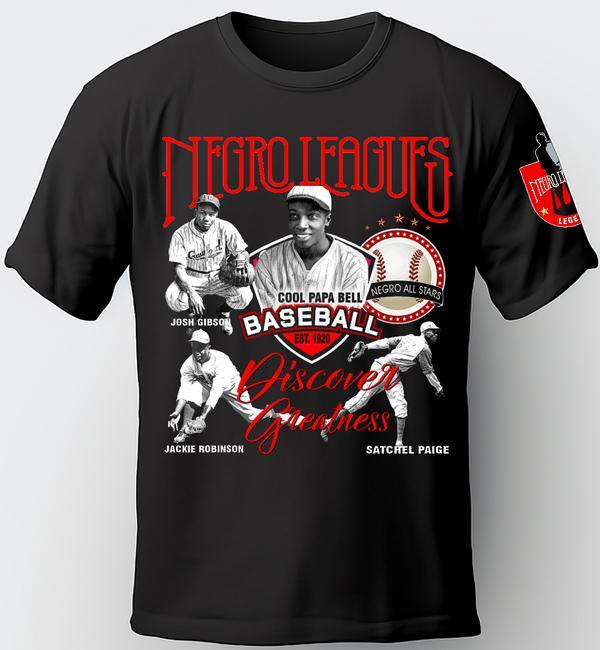 ФУТБОЛКА NEGRO LEAGUE, ОТКРОЙ, ФУТБОЛКА NEGRO BASEBALL, Месяц черной истории. Футболка Unisex XL