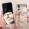 Für Honor 70 70Pro Pro+ Niedliche Blume Schmetterling Katze Bemalte Hülle Für Honor70 70 Pro Plus 5G Weiche Silikon TPU Handyhüllen