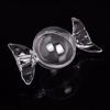 3pcs Round Egg Shaped Transparent Chocolate Candy Box Plastic Chimeric Preservation Container
