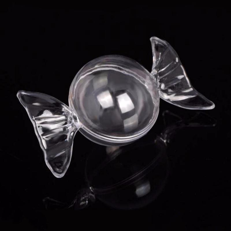 3pcs Round Egg Shaped Transparent Chocolate Candy Box Plastic Chimeric Preservation Container