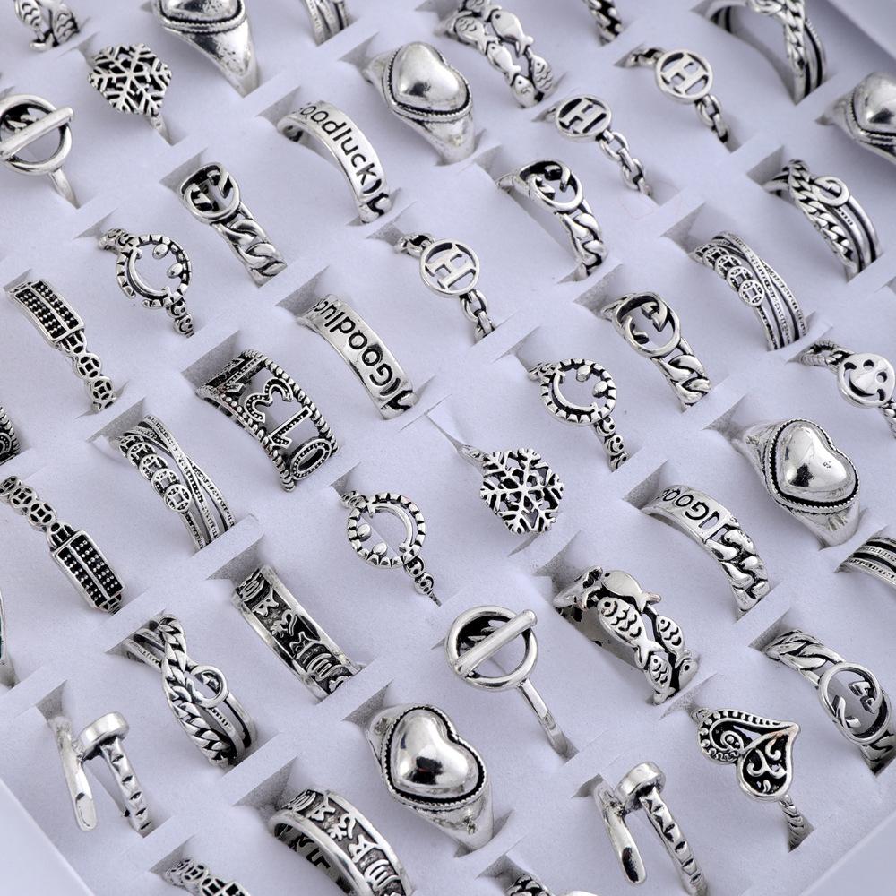 10 шт. Мужское кольцо в стиле хип-хоп из сплава, ретро-кольцо, украшение, кольцо в готическом стиле