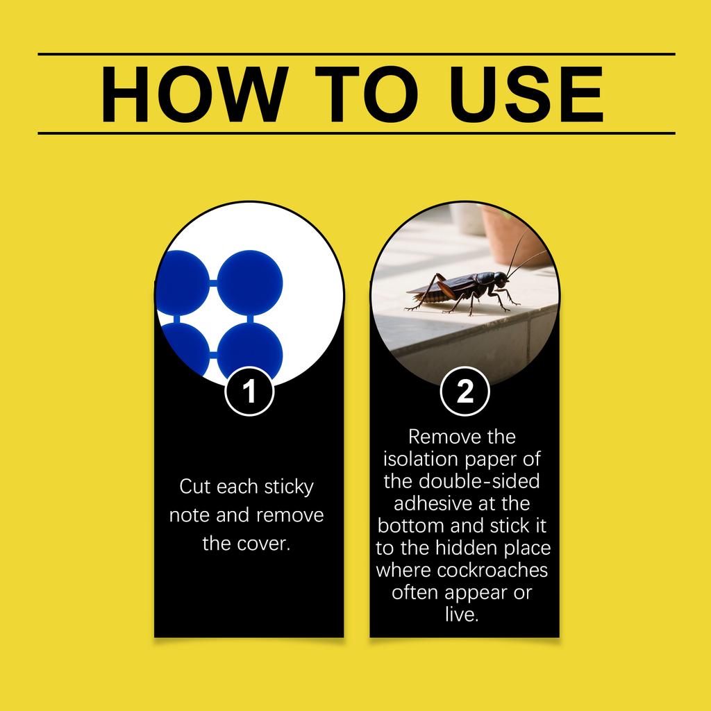 Cockroach Patches Can Quickly Reduce Indoor Cockroach Nests. Household Cockroach Control And Kitchen Cockroach Patches.