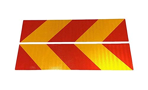 Reflector for Large Vehicles, Rear Impact Prevention, Red, Yellow, Left/Right Symmetrical, Truck, Tractor, Trailer,