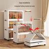 Miling 4-Tier Plastic Flip-Top Storage Cabinet with Casters