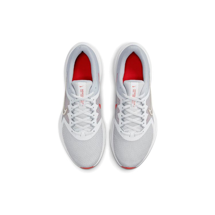 Nike Downshifter 11 Dark Smoke Grey University Red Men Sneakers White CW3411-004