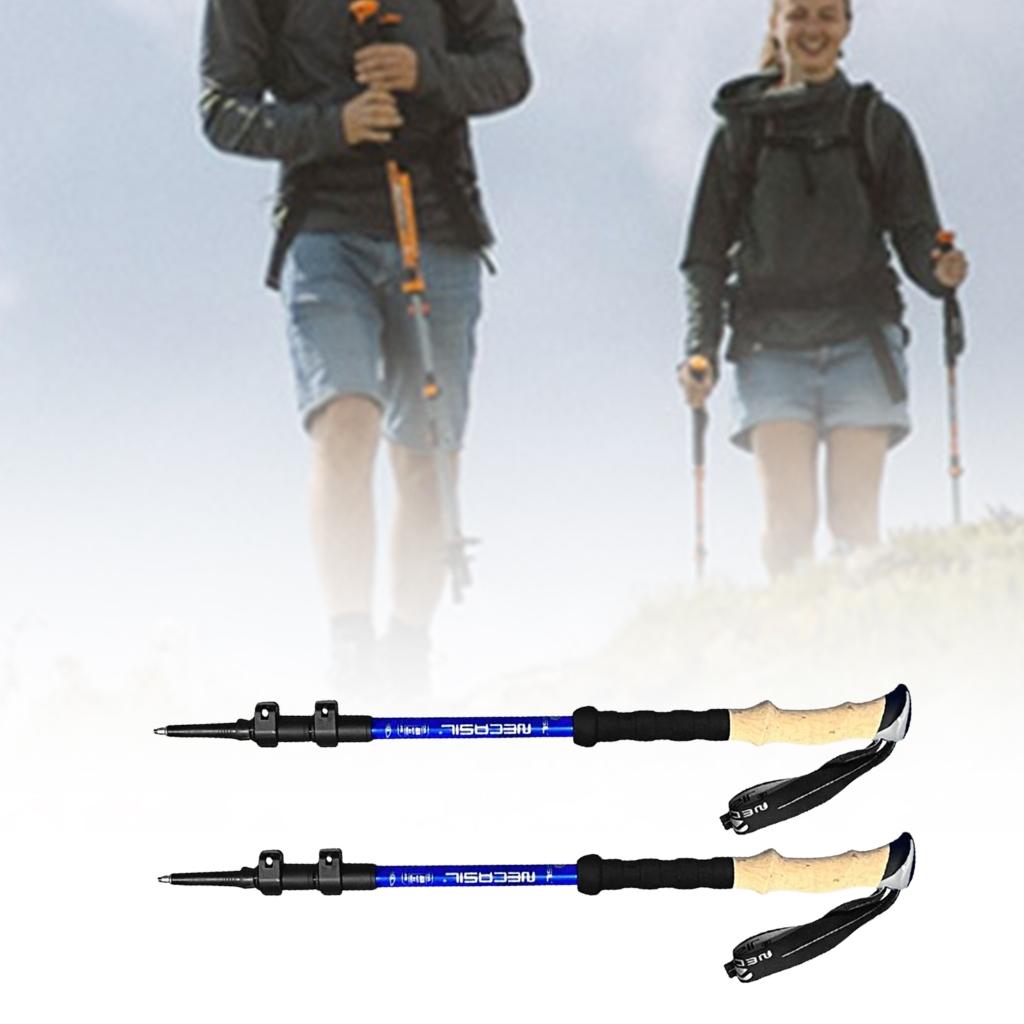 1pc Adjustable Walking Trekking Poles Aluminum Alloys Trekking Poles Telescopic Climbing Stick for Hiking and Hunting